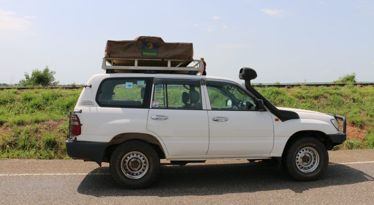 4x4rentals uganda fleet landcruiser V8 white rooftop tents